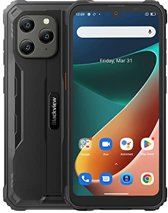 Blackview BV5300 Pro Rugged Smartphone, 6,1″ HD+ IPS Display, 12GB RAM + 64GB (espandibile fino a 512GB), Batteria 6580 mAh, Fotocamere 13 MP+8 MP, NFC, Dual SIM/GPS/Wi‑Fi, 2 anni di garanzia, Nero