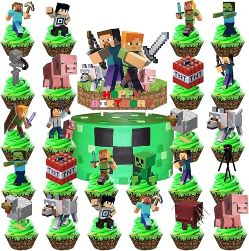 31pcs Cake Toppers, NTN Game Cupcake Toppers For Birthday Cake Decorations Birthday Party Supplies Decorations