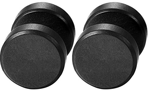 JewelryWe Schmuck Edelstahl Ohrstecker Tunnel Ohrringe Ohrschmuck Holz Modeschmuck für Damen und Herren