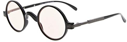 Eyekepper Anti UV Runde Lesebrille Vintage Professor Oval Leser (Schwarz,+0.75)