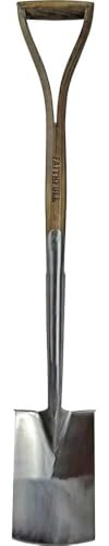Faithfull Tools FAIPRESBSSS Prestige Stainless Steel Border Spade with Ash Handle, Blue, 14.5 x 101 x 7.5 cm