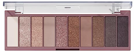 e.l.f. Perfect 10 Eyeshadow Palette, Ten Ultra-pigmented Shimmer & Matte Shades, Vegan & Cruelty-free, Nude Rose Gold (Packaging May Vary)