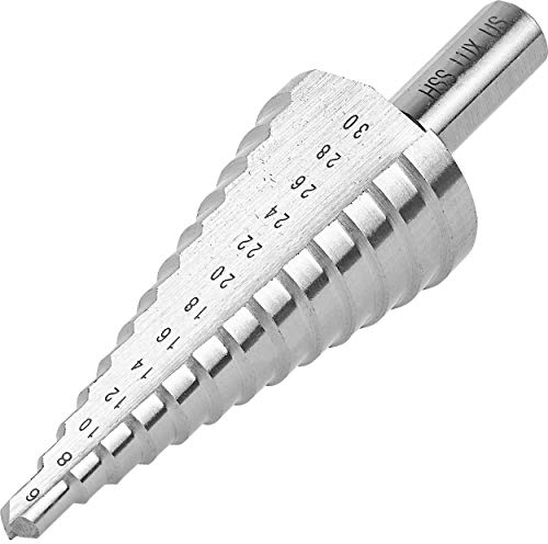 LUX-TOOLS Stufenbohrer Comfort Ø 6 mm - 30 mm | Bohrmaschine zur Bearbeitung von Metall, Kunststoff und Holz