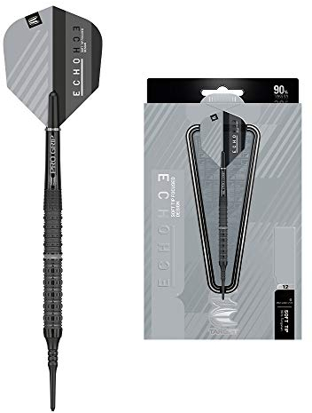 Target Darts Echo 90% Tungsten Soft Tip Darts Set, Barrel 12-19G | Pixel Tip Darts, Professionelles Dart Zubehör, Elektronisches Soft Tip Dart Set