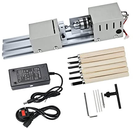 Youyijia Mini Lathe 300 * 60 * 70mm Machining for Table Woodworking Wood DIY Tool Lathe Standard Set