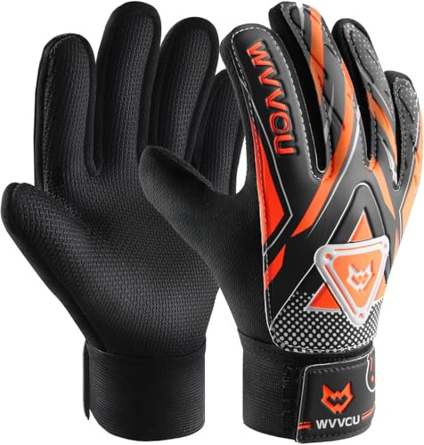 WVVOU Kids Goalkeeper Gloves - Double Wrist Protection, Super Grip