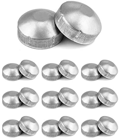 QWORK Fence Post Cap, 2-3/8 Chain Link Round End Cap for 2-3/8 Outside Diameter Post/Pipe, 20 Packs