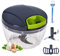 Zwiebelschneider Manuell 500ML Zwiebel Zerkleinerer mit Seilzug leicht zu ziehen Multizerkleinerer Zwiebelhacker Gemüseschneider Mixer zum Multischneider von Knoblauch/Nüsse/Obst (Tiefblau)