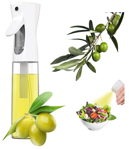 Artic North Company Pulverizador de Aceite - Spray de Aceite Cocina 200ml - Dosificador de Aceite de Oliva Vaporizador de Aceite para Cocinar Color Blanco