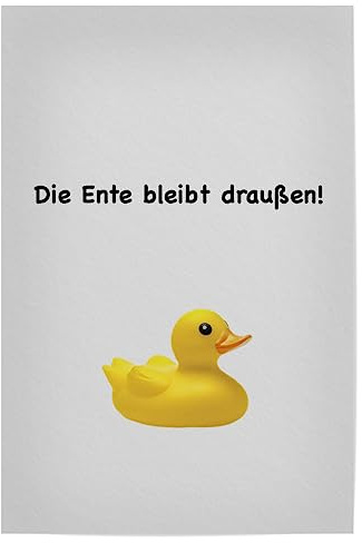 artboxONE Poster 30x20 cm Typografie Gummiente - Bild wandbild gelbe gummiente badeente Coole sprüche badeente Print
