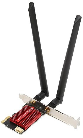 Zunate Tarjeta WiFi 6E PCIE, Tarjeta WiFi BT 5.3 PCIE, PC de Escritorio Tri Band PCIE Gigabit Adaptador WiFi Incorporado para 10/11