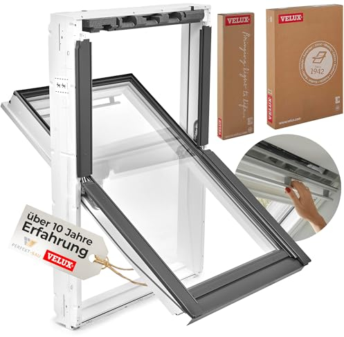 VELUX Austauschfenster: Austausch-Paket Kunststoff für alte Velux Dachfenster (Größe: 66 x 118 - für Velux 206 und F06)