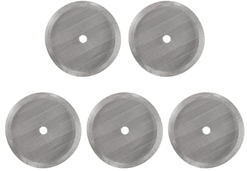 Lot de 5 filtres de rechange pour cafetière à piston - Filtre à café en acier inoxydable - Réutilisables pour cafetière à piston