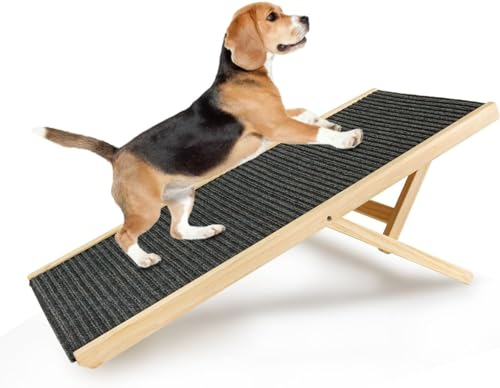 MIOTEQ Hunderampe 70/100 cm lang, Hundetreppe, Auto, faltbar, for Katzen, große und kleine Hunde, Haustiere, Hunde-Einstiegshilfe, Bett, Sofa, Rampe, Hunde- und Tierrampe, rutschfest bis zu (Size : 7