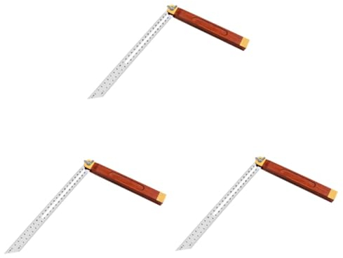 Mikikit 3stücke Multi Angle Measuring Ruler Verstellbares Winkelmesswerkzeug Aus Edelstahl Für Präzise Holzarbeiten Und Bauprojekte Hochpräzise Messungen