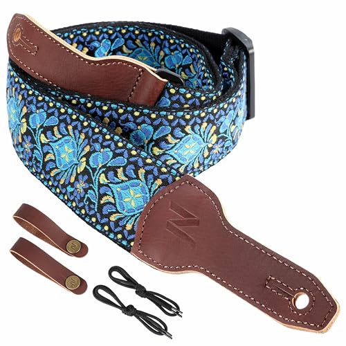 Nefelibata Banjo-Gurt, 5,1 cm breit, Vollnarbenrindsleder, Gitarrengurt
