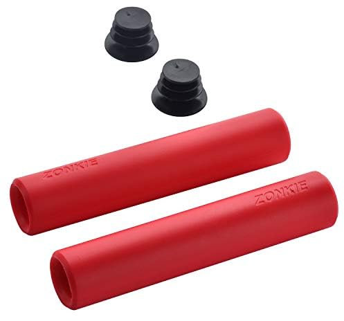 Fahrrad Lenker Griffe 1 Paar,Ergonomische Struktur Fahrrad Griffe,Rad MTB MXB Radsport Lenker Griffe (Rot, 30mm)