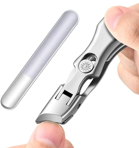 Cortaúñas de los pies, cortaúñas | Cortaúñas boca grande, cortaúñas antisalpicaduras para uñas gruesas, cortaúñas portátil y para uñas, cortaúñas boca ancha para hombres y mujeres
