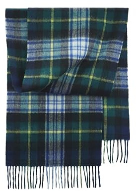 SEECOSY Schal aus 100% Lammwolle – Karierter Tartan weicher warmer Schal, Geschenk für Damen und Herren