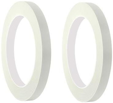 Qrity 2 Nastro in Carta per Mascheratura, 10mm x 50m, Nastro di Carta, per Imbianchino, Mascheratura, Bianco