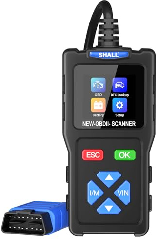 SHALL Lector de códigos OBD2 T100 para Comprobar el Motor del automóvil - Herramienta de diagnóstico Can - Lea y borre códigos de Error para automóviles con protocolo OBD II posteriores a 2006