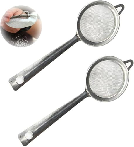 2 Pcs Tea Strainer Fine Mesh - Stainless Steel Tea Infuser, Fine Mesh, Perfect for Loose Leaf Tea, Easy to Clean