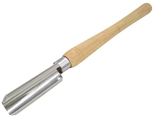 Ciseau à ébaucher HSS avec poignée en bois demi-ronde 120 × 50 mm Idéal pour les amateurs de bois et les charpentiers