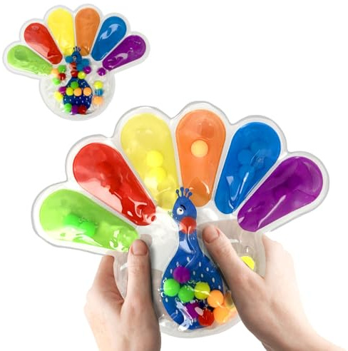 Juvanovo Sensorik Spielzeug, Anti Stress Spielzeug, Pfau Farbsortierspielzeug, Fidget Toys zum Sortieren der Farben, Sensorisches Spielzeugs für ADHS Autismus