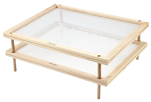 Estante de secado de pasta de doble capa para secadora de alimentos frescos, estante de verduras, bandeja de almacenamiento para hacer fideos, hogar, restaurante