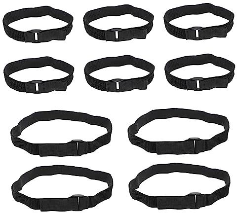 GALPADA 10 pièces Sangles de Serrage Réutilisables Câble Organisateur Ajustable Attaches Cordon pour Gestion Câbles Maison et Bureau