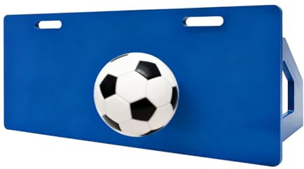 HUOMMG Fotboll Rebound Board bärbar 100 x 40 cm fotboll Rebounder Fristående fotbollsrebounder barn och ungdomar Prellwand bräda HDPE fotbollsrebounder för bollkontroll, passövningar (blå)