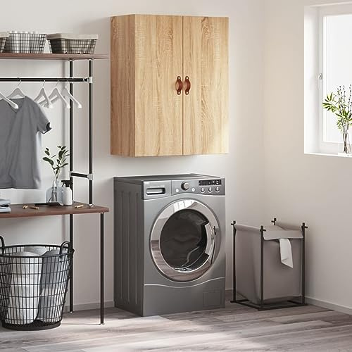 KTHLBRH Wandschrank Sonoma Eiche Sonoma Wandschrank mit elegantem Design und geräumiger Aufbewahrung für die Organisation des Hauses 69,5 x 34 x 90 cm