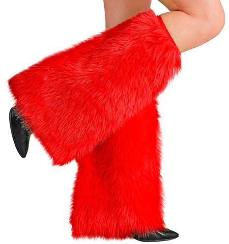 W WIDMANN MILANO Party Fashion - Calentadores de piernas de felpa, accesorio para disfraces de adultos, carnaval, fiesta temática