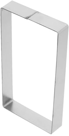 DIYEAH Stampo Rettangolare in Acciaio Resistente per Torte e Pancake Anello Mousse Estensibile per Dolci Teglia Multiuso per Forno Strumento da Cucina Versatile e Facile da Usare