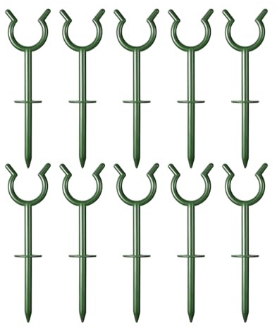 Generico Schlauchführung – Gartenschlauchhalterungen, Set mit 10 Stützspitzen, langlebiges Pflanzenwerkzeug, einfache Verwendung für Beete, Hof, Pflasterwege, Kanten des I