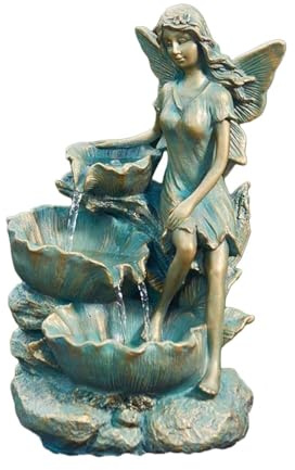Smart Solar Fairy Falls Cascade Solar Powered Water Fountain