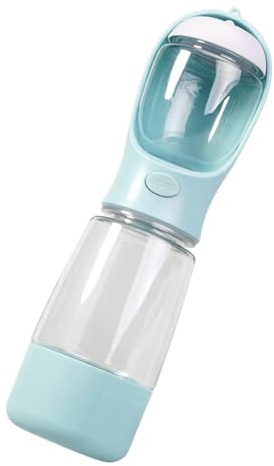 Botella para perros de paseo, dispensador de aperitivos a prueba de fugas – Botella dispensador con porta bolsas higiénicas – Para perros de cualquier tamaño, gatos, conejos, paseos, playa, camping