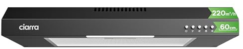 CIARRA Hotte Aspirante Noir 60cm