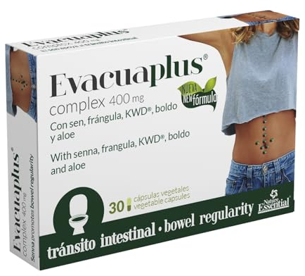 Nature Essential | Evacuaplus Complex 400 mg | 30 Cápsulas Vegetales | Con Sen, Frángula, KWD, Boldo y Aloe | Extractos Naturales
