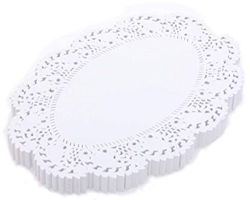 TAMLED Tortenspitzen oval 16 x 23 cm 250 Stück weiss