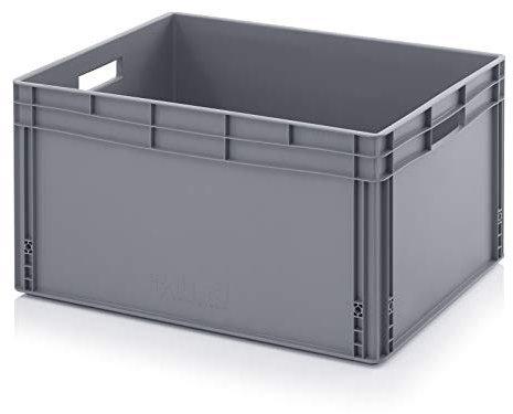 Contenitori impilabili in plastica resistente, 172 litri, 80 x 60 x 42 cm, colore: grigio (800 x 600 x 420 mm)