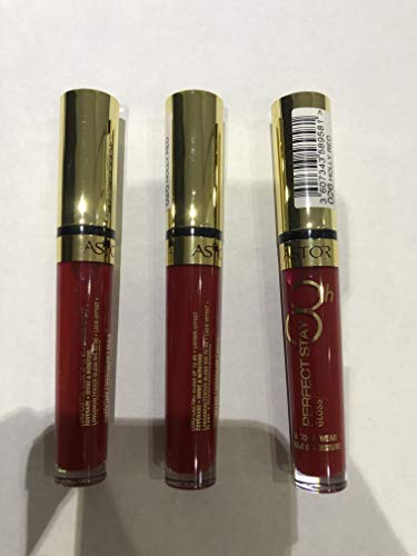 3x Astor Perfect Stay 8h Gloss (026 Holly Red)