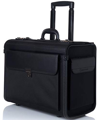 Alpine Swiss Mallette à roulettes pour Ordinateur Portable 17 sur roulettes Attache Lawyers Case Format légal Noir