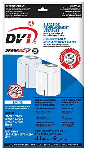 Phoenix Central Vacuum SAC-32 Replacement Top Fill 9-Gallon Cloth Bags