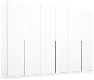Rauch Möbel Alabama, Kleiderschrank für Schlafzimmer, Kinderzimmer, Wohnzimmer, Garderobe, Flur, 6-türig, mit Zubehör Classic, Farbe Weiß, Breite 271 cm
