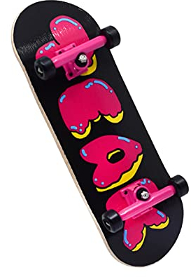 Teak Tuning 32 mm Wärmetransfer-Grafik, komplettes Griffbrett – Donut-Teak-Logo, 32 mm x 97 mm, handgefertigtes Holzdeck, Pro-Board-Form und -Größe, 61A Pro Duro Buchsen