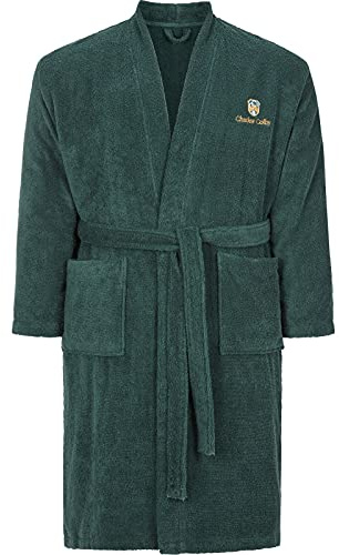 Charles Colby Herren Bademantel Lord Curet dunkelgrün, 4XL (XXXXL) - 68/70