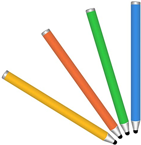 Mixoo Kids Stylus Pen for Touch Screens - 4PCS Tablet Pen(Carbon Fiber Tip) | TouchScreen Pen for Switch/iPad Pro/iPhone/Samsung and All Universal Touch Devices