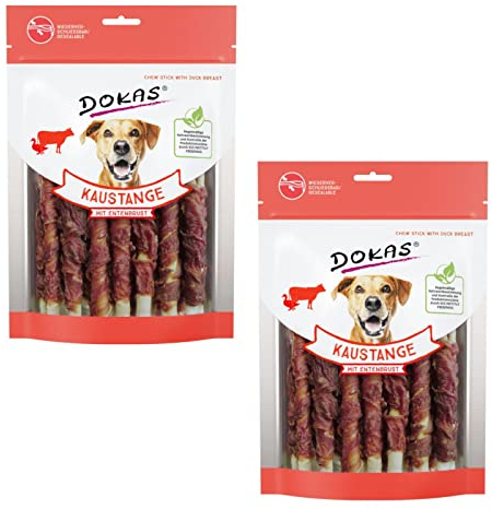Dokas Dog Kaustange mit ENTENBRUST - Doppelpack - 2 x 200g