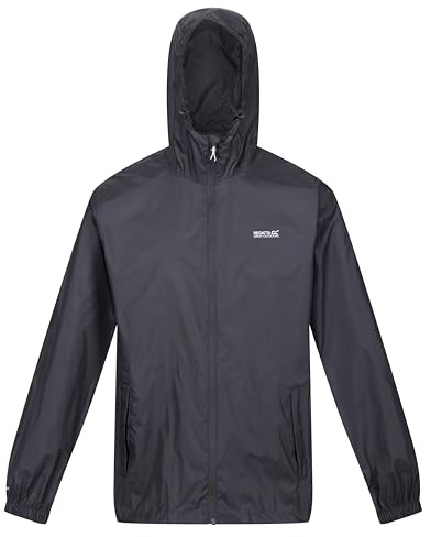 Regatta Chaqueta impermeable Pack-It III para hombre, ligera y cortavientos, perfecta para actividades al aire libre, caminatas, senderismo y acampada